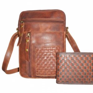 Heritage Weave Leather Travel Set