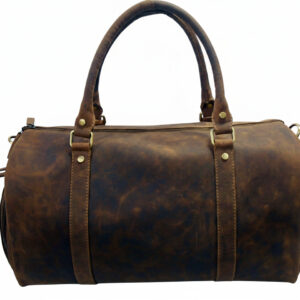 Vintage Leather Duffle Bag – Rustic Brown