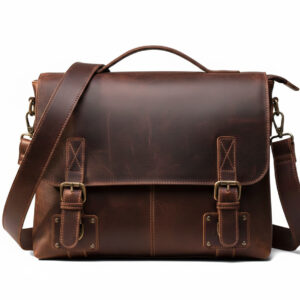 Oil Pull-Up Leather Messenger Bag – Vintage Brown