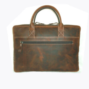 Vintage Leather Office Laptop Bag – Brown